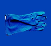 Перчатки латексные сверхпрочные синие
